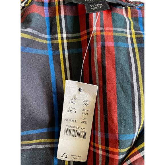 J. Crew Scalloped tie-neck top in Stewart Tartan - Picture 4 of 4